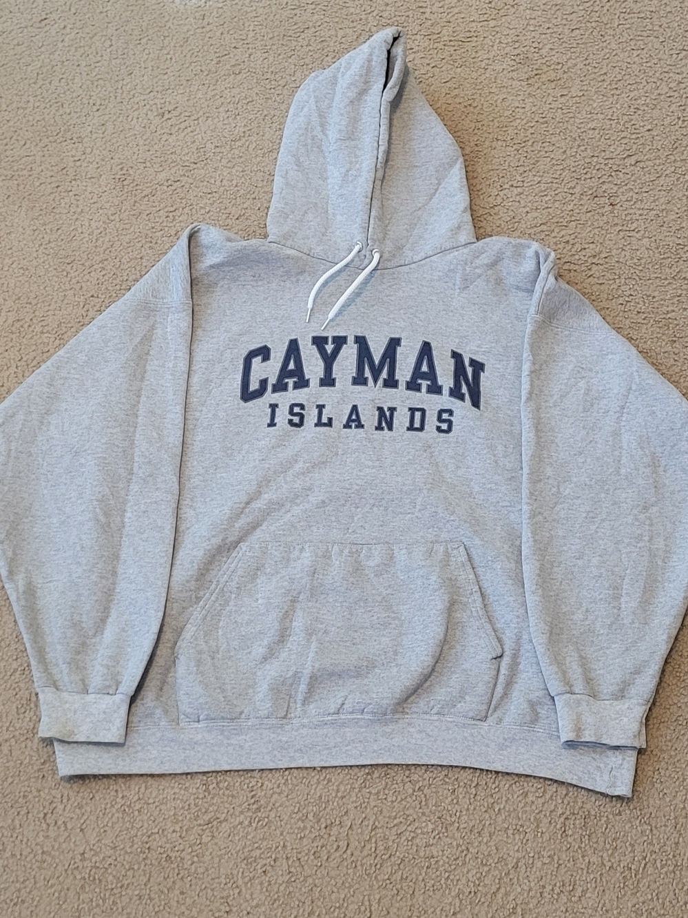 Hanes Light Gray 'Cayman Islands' Pullover Hoodie XL